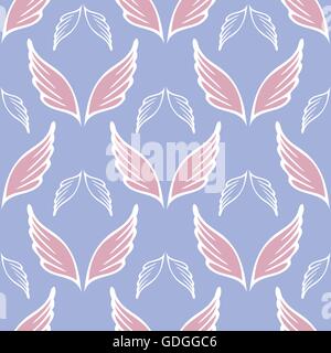 Angel Wings Flying Vector Seamless Pattern Stock Vector Image & Art - Alamy