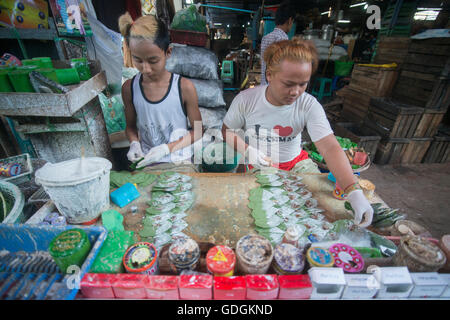 Betel nut at a Market near the City of Yangon in Myanmar in Southeastasia. Stock Photo