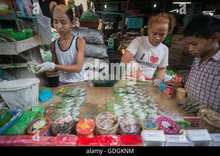 Betel nut at a Market near the City of Yangon in Myanmar in Southeastasia. Stock Photo