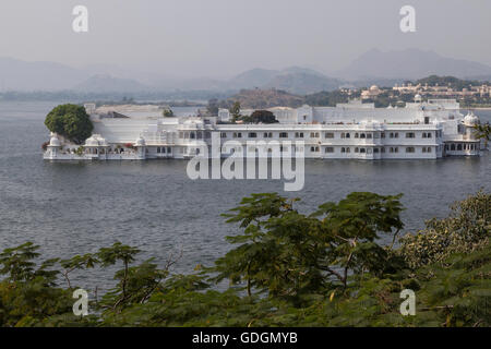 Tag Lake Hotel in Udaipur, one of the most expensive hotel in India. Stock Photo