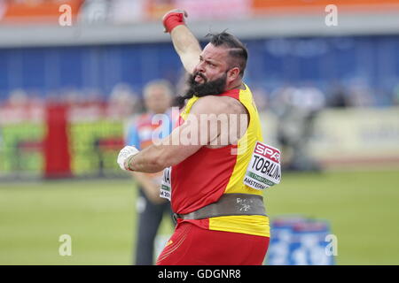 Amsterdam, Netherlands July 10, 2016 Carlos Tobalina 10th the shot to Amsterdam europe championship Stock Photo