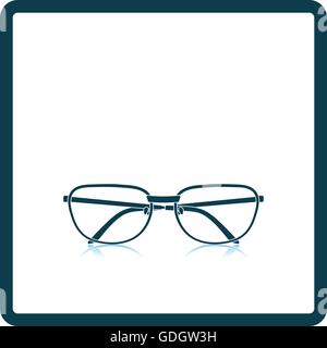 Glasses icon. Shadow reflection design. Vector illustration. Stock Vector