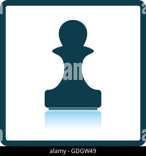 Stamp icon. Shadow reflection design. Vector illustration. Stock Vector
