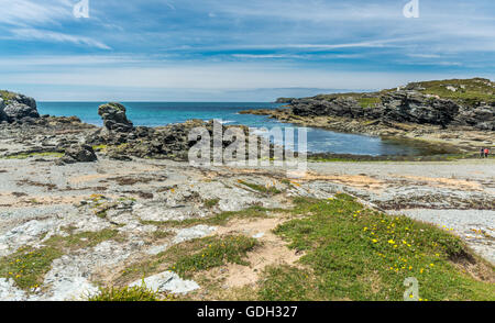 Cove near Trearddur Bay on Anglesey Stock Photo