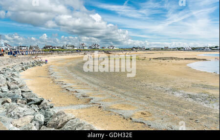 View of beach at Trearddur Bay on Anglesey Stock Photo