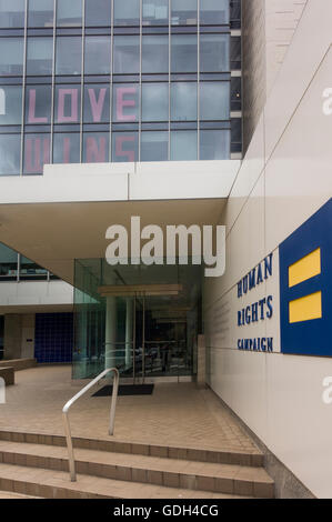 Human Rights campaign headquarters Washington DC Stock Photo