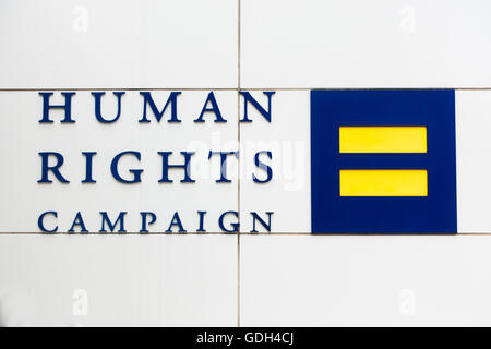 Human Rights campaign headquarters Washington DC Stock Photo