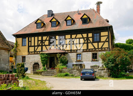 Country house in Gottesgab village, Aischgrund near Hoechstadt, Franconia, Bavaria Stock Photo