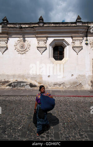 Colonial buildings, Antigua, Guatemala, Central America Stock Photo