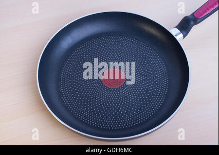 Empty non-stick frying pan. Stock Photo