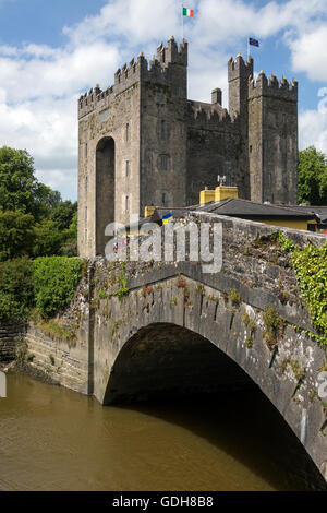 Bunratty Castle is a large 15th-century tower house in County Clare in the Republic of Ireland. Stock Photo