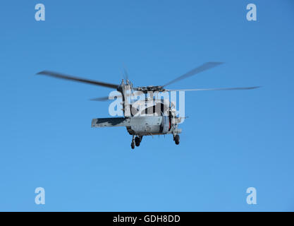 USN Sikorsky MH-60S Seahawk (Knighthawk) 167872-BR-33 (HSC-28 – Helicopter Sea Combat Squadron ‘Dragon Whales'  SCO 10,737. Stock Photo