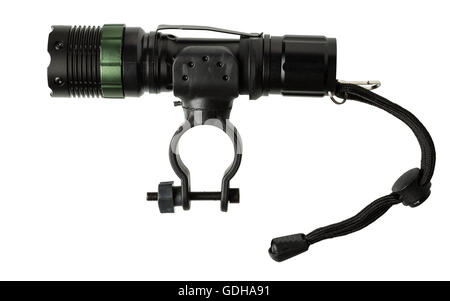 Front light for the bicycle on white background Stock Photo