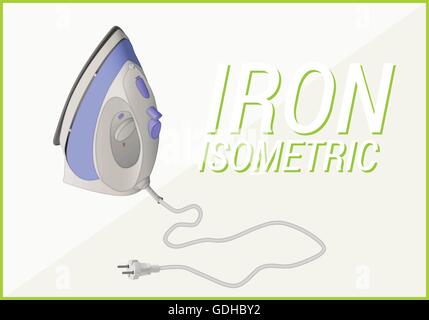 Smoothing-iron isometric vector 3d Stock Vector
