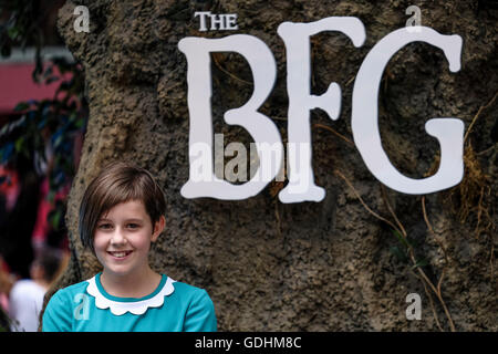 UK premiere of THE BFG on 17/07/2016 at ODEON Leicester Square, London. Pictured: Ruby Barnhill. Picture by Julie Edwards Stock Photo