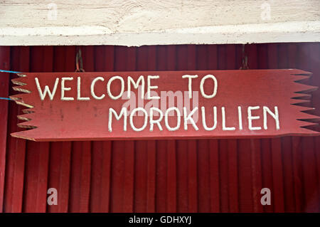 Morokulien Border between Norway, Sweden Sgn Stock Photo