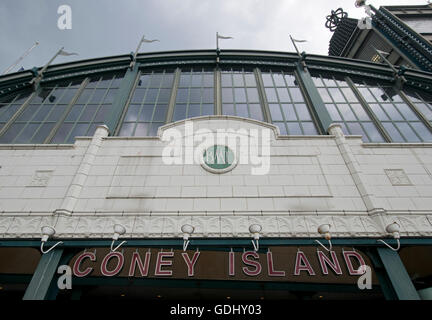 The exterior of the Stillwell Avenue subway station & terminal in Coney Island, Brooklyn, New York City, Stock Photo