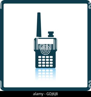 Portable Radio Icon. Shadow Reflection Design. Vector Illustration ...