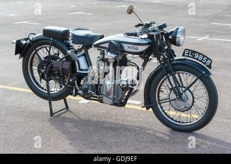 Vintage 1928 Norton CS1 motorcycle at The VMCC Banbury Run. Banbury ...