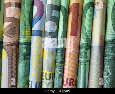 Euros money - euro bills / european money cash Stock Photo