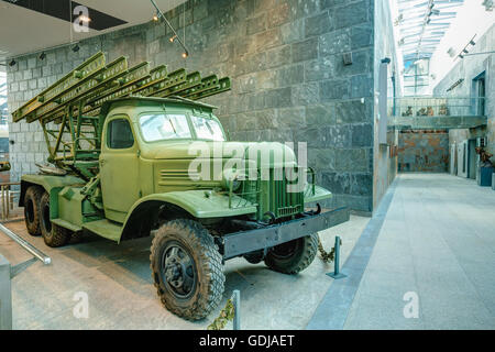 Minsk, Belarus. Exposure Of Weapons And Equipment In The Belarusian Museum Of The Great Patriotic War. Katyusha multiple rocket Stock Photo