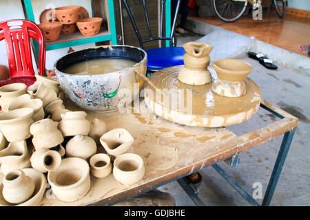 Pottery making class with clay Stock Photo