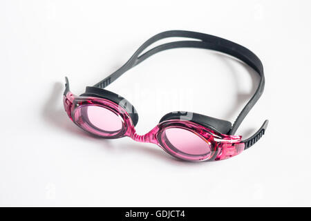 Pink swim goggles isolated on white background, stock photo Stock Photo