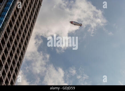 Airship over Tokyo Japan Stock Photo