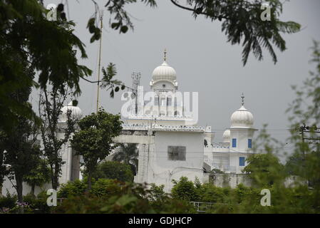 Gurudwara in outskirts of Anandpur Sahib Gurduwara near to Punj Pyare Park or Khalsa college in Anandpur Sahib, Rupnagar, Punjab Stock Photo