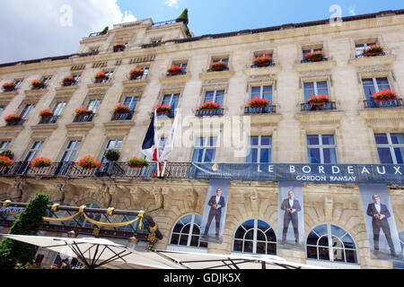 Le Bordeaux Gordon Ramsay brasserie at the Grand Hotel, Bordeaux, France Stock Photo