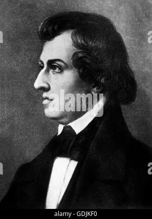 Portrait of the Polish composer and pianist, Frédéric François Chopin (1810-1849). Stock Photo