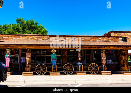 Street Scenes from Williams Arizona's historic Route 66 downtown Stock Photo