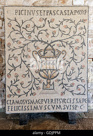 Bizantine mosaic in Euphrasian basilica in Porec Stock Photo