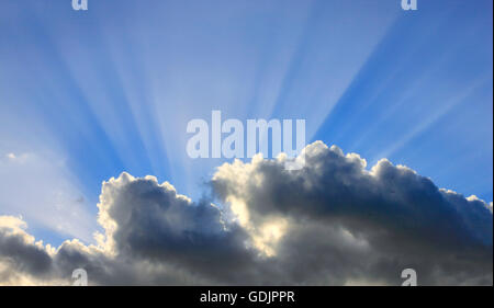 Sunrays and cloud Stock Photo