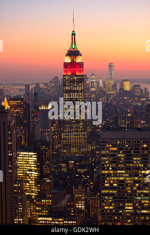 New York City at Dusk Stock Photo