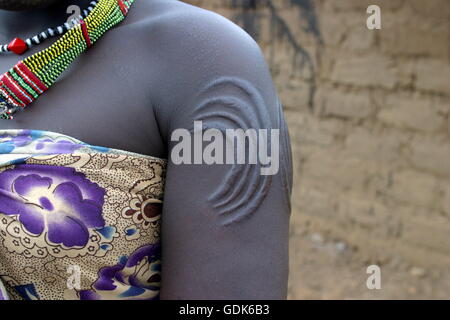 Toposa woman, South Sudan Stock Photo