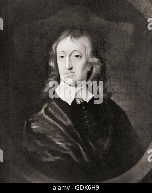John Milton, 1608 – 1674.   English poet, polemicist,  man of letters  and civil servant. Stock Photo
