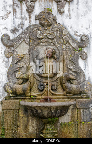Fountain of the Five Wounds of Christ and the senses of sight, smell, taste, touch, Bom Jesus do Monte, Braga Sanctuary of,, Stock Photo