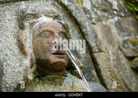 Fountain of the Five Wounds of Christ and the senses of sight, smell, taste, touch, Bom Jesus do Monte, Braga Sanctuary of,, Stock Photo