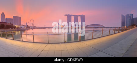 Singapore Skyline and view of skyscrapers on Marina Bay Stock Photo