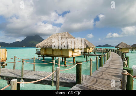 Pearl Beach Resort, Bora-Bora, French Polynesia, Pacific Ocean Stock Photo