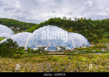 The Biomes at the Eden Project in Cornwall, UK Stock Photo