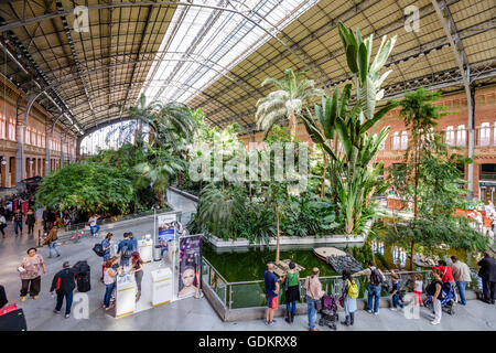 MADRID, SPAIN - NOVEMBER 18, 2014: Atocha Station, the largest station in Madrid. Stock Photo