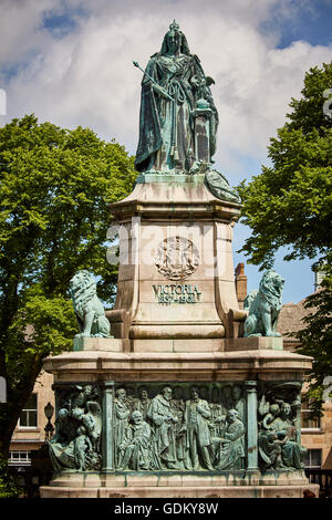 The Queen Victoria Memorial in Lancaster, Lancashire, England, is a Grade II* listed building structure monument  stands in the Stock Photo