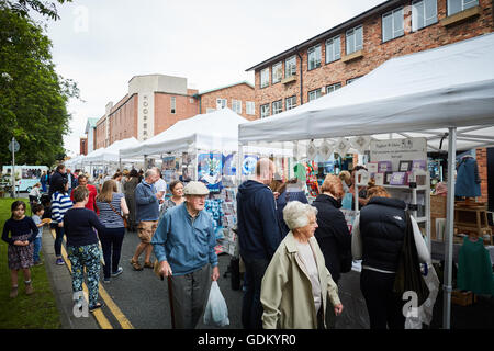 Wilmslow artisan street market   3rd Saturday every month right in the heart of town adjacent to the main Alderley Road f Stock Photo