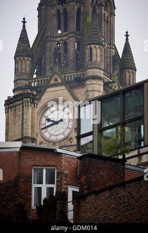 Manchester town Hall clockface clock face  Town Hall council building local government, a city hall, town hall, civic centre, (i Stock Photo