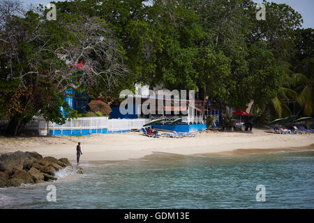 The Lesser Antilles Barbados Parish west indies Barbados North west  Caribbean sea coast Speightstown  the town known as Little Stock Photo