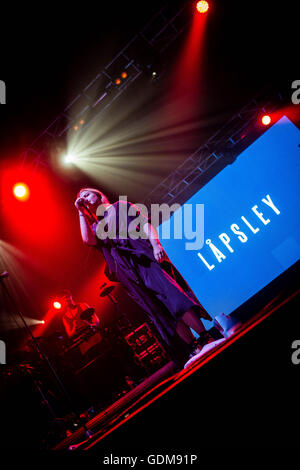Monza, Italy 9th July 2016 Låpsley perform live at I-Days Festival 2016 © Roberto Finizio/ Alamy Live News Stock Photo
