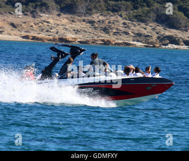 Antiparos Island, Greece. 16th July, 2016. Lakshmi Niwas Mittal on vacation in Greek islands with his boat Amevi. Lakshmi Niwas Mittal; is an Indian steel magnate, based in the United Kingdom. He is the chairman and CEO of ArcelorMittal, the world's largest steelmaking company. © Aristidis Vafeiadakis/ZUMA Wire/Alamy Live News Stock Photo