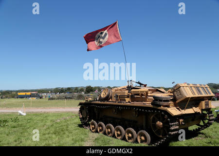 Folkestone, UK. 19th July, 2016. Re-enactors at the War and Peace Revival in Folkestone Kent. The five day event hosts the largest military vehicles in the world. 19.07.2016 Credit:  theodore liasi/Alamy Live News Stock Photo